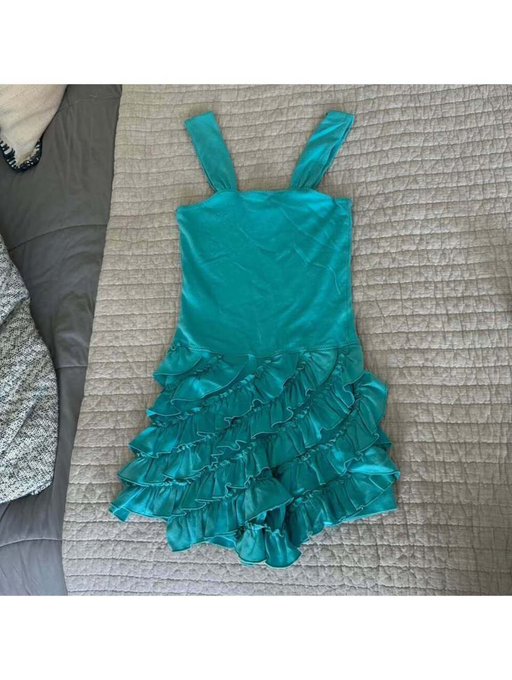 Lemon loves Lime Blue Ruffle Romper 7